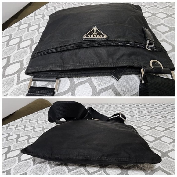 Authentic Prada Vintage Vela Nero Nylon Shoulder Bag Black - Picture 10 of 10